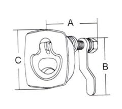 Marine Town Tekne karavan için Kilitli Gömme kulp, Su geçirmez