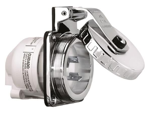 Hubbell 220V 16A paslanmaz çelik priz