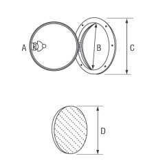 Nuova Rade plastik kontrol kapağı 265 mm