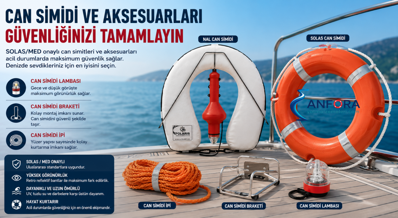 SOLAS can simidi, Uluslararası Denizde Can Güvenliği Sözleşmesi (Safety of Life at Sea - SOLAS) standartlarına uygun olarak üretilen profesyonel can kurtarma ekipmanıdır. MED (Marine Equipment Directive) sertifikasına sahip modeller ise Avrupa Birliği denizcilik ekipmanları yönetmeliklerine tam uyumludur.

Standart can simitlerinden farklı olarak SOLAS onaylı modeller, daha yüksek görünürlük, daha dayanıklı malzeme ve uluslararası sertifikalarla üretilmektedir.