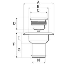 Nuova Rade Plastik Su Dolum Kapağı  Ø38mm