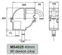 Halyard Millennium Egzoz - Su Seperatörü 40mm-90'