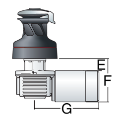 Harken 40.2STEC12H 2 Hızlı 12V elektrikli ST Krom Yelken vinci