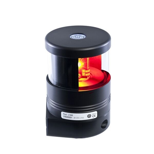 DHR 40 Seri 24V Seyir Feneri, İskele-Kırmızı, 12-20 m arası tekneler için