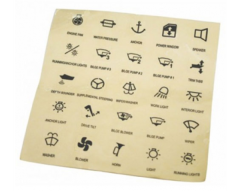 Nuovarade Marin Tekne için Kontrol Paneli Etiket Seti, Şeffaf