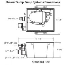 Attwood duş boşaltma sistemi MK2, 12V  500 gph