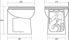 ELİTE  Elektrikli Tuvalet YÜKSEK 24V Siyah Damperli kapak