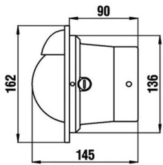 RIVIERA BP2 PEGASUS GÖMME PUSULA Ø80MM SİYAH