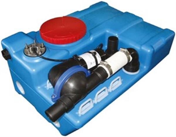 Tekne Karavan için Tuvalet Pis su tankı sistemi  24V 80 litre