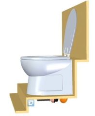 ELİTE Elektrikli Tuvalet ALÇAK 24V Beyaz Damperli kapak