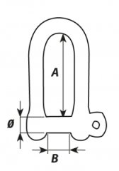 Wichard kendinden kilitli uzun zincir kilidi 6 mm