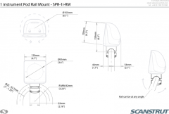 Scanstrut Marin SPR-1i-RM Raya Montaj Instrument Pod