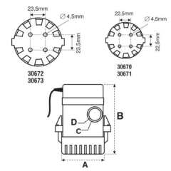 lalizas Sintine Pompası 600GPH 24V