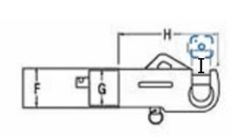 Harken B145/80 Balon Gönder Kancası, Spinnaker Piston Pole