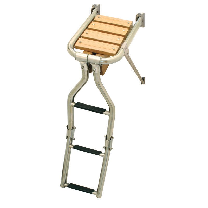 Platformlu Katlanır Krom Tekne Merdiveni 270*390 mm