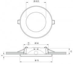 Quick Marine Teo Tavan lambası 12-24V Krom