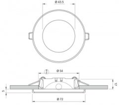 Quick Marine Teo Tavan lambası 12-24V Krom