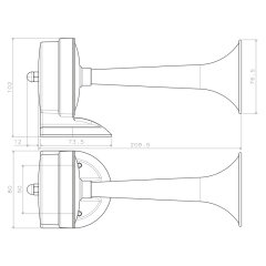 Marine Trompet elektrikli korna 12V