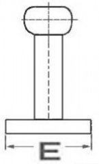 Osculati Tekne Koç boynuzu 310 mm, Krom,  Model Nordik.
