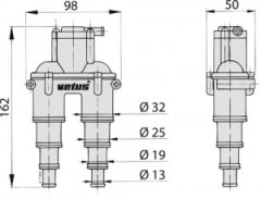 Vetus airvent Hortumlu antisifon
