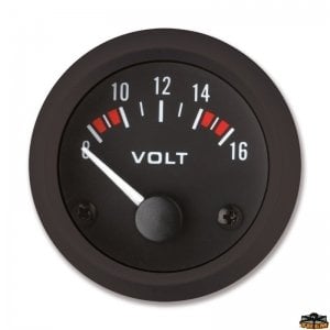 Trem voltmetre 12V Siyah