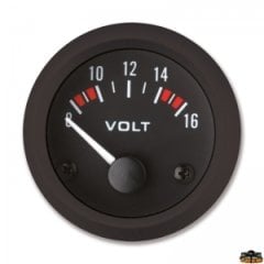 TREM Voltmeter 12 V (8-16 V) Siyah