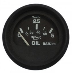 Faria Yağ Basınç Göstergesi 5 Bar – Siyah Kadran