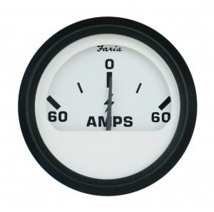 Faria Ampermetre 0–60–0 A – Beyaz Kadran