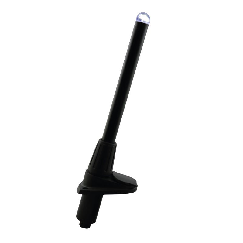 MICRO LED Işıklı Direk Soketli 25cm, Beyaz Işık, Siyah