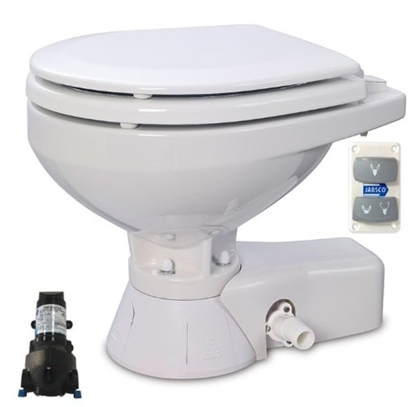 JABSCO Elektrikli WC Sessiz PAR-MAX Pompalı Büyük Taş 12 V.