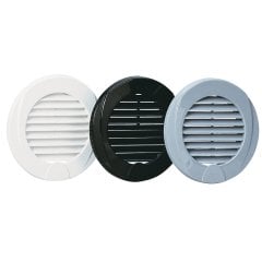 Havalandırma paneli, menfez, Ø76mm, Siyah