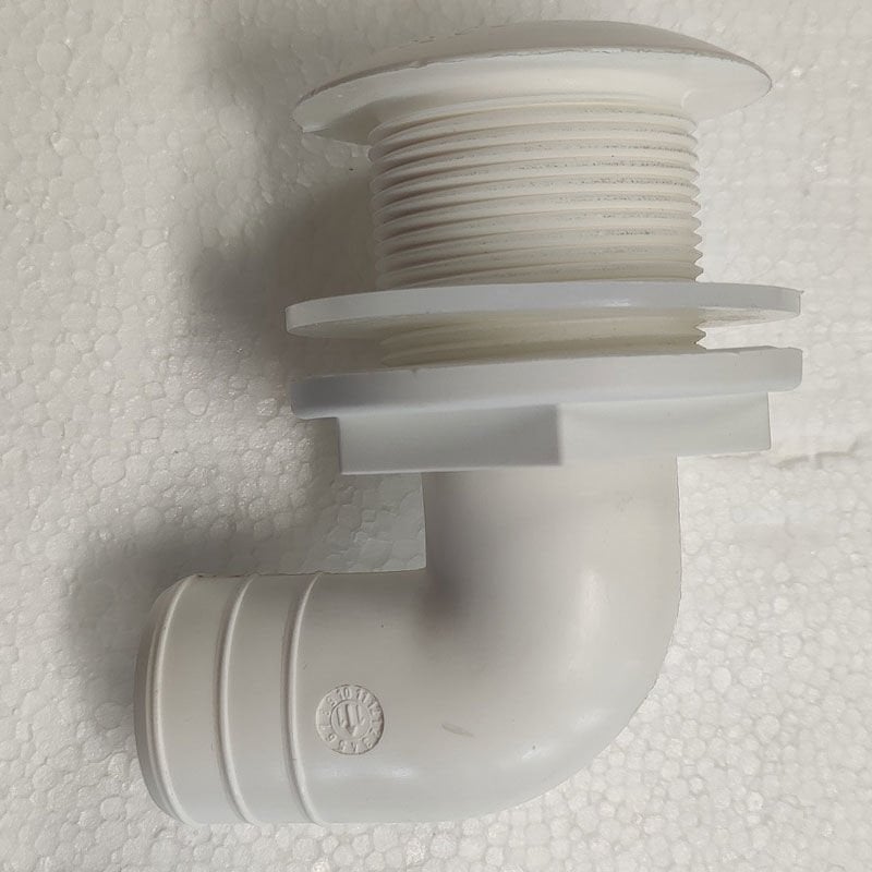 Plastik  Dirsek 90°, Hortum Ø38mm , Beyaz, ISO 90°,