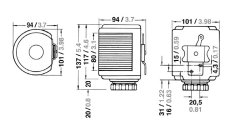 Aqua Signal 50 Serisi Seyir Feneri Pruva 24V 25W