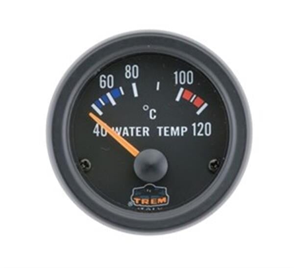 TREM Su Hararet Göstergesi (0–120 °C, Ø 57 mm, Siyah Kadran)