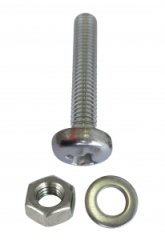 Mercimek başlı yıldız civata, somun, pul Krom M6*40