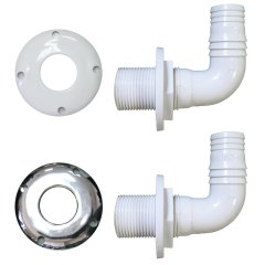 Lalizas Tank Hortum Bağlantı Dirseği  Çap 25 mm krom flanşlı