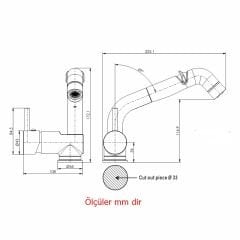 Nuovarade Marin CASCATA Duş Başlıklı Batarya-Musluk, Sıcak-Soğuk