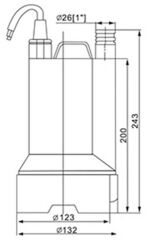 Seamaxx Sintine pompası Üstten çıkış 2000GL 12 V