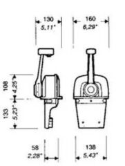 Ultraflex B665 Tekli kumanda kolu, Kilitli Krom