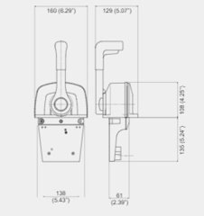 Ultraflex B665 Tekli kumanda kolu, Kilitli Krom