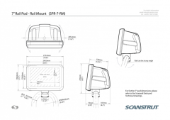 SPR-7-RM 7 Ekran için Beyaz Pod, Raya montaj