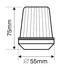Lalizas Classic LED 12 Tepe Feneri 12/24V – Siyah