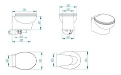 Planus STILO PLUS 24V Taharet Kitli Marin Tuvalet