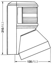 Aqua Signal Seri 41 Kombine Seyir feneri Güverte / Pruva  SYH 24 Volt