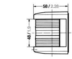 Aqua Signal 25 Serisi Seyir Feneri Pruva Siyah