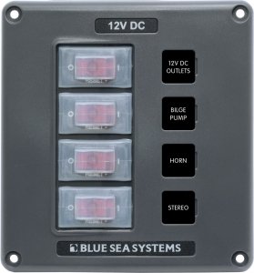 Blue Sea Systems suya dayanıklı sigorta paneli.