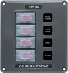 Blue Sea Systems suya dayanıklı sigorta paneli.