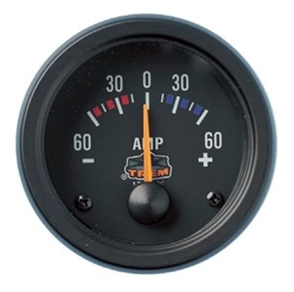 TREM Ampermetre 12 V 0-60 A (Siyah Kadran)