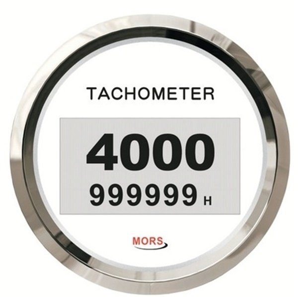 MORS Dijital Devir Göstergesi Zaman Saatli Beyaz