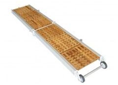 Trem Alüminyum Pasarella 260x36cm, ahşap ızgaralı.